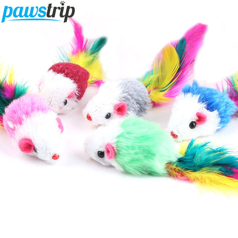 10Pcs/lot Soft Fleece False Mouse Cat Toys