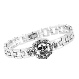 Stainless Steel Cool Men's Skull Bracelet