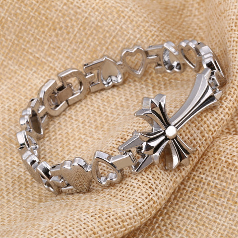 ZOSHI Punk Heart Cross Bracelet