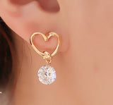 Rhinestone Crystal Silver Stud Earrings