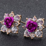 Rhinestone Crystal Silver Stud Earrings