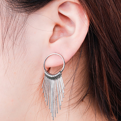 Retro tassel pendant earrings