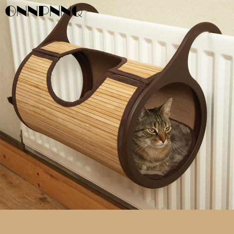 Natural Bamboo Radiator Cat Bed