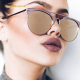 Mirror Rose Gold cat eye Sunglasses