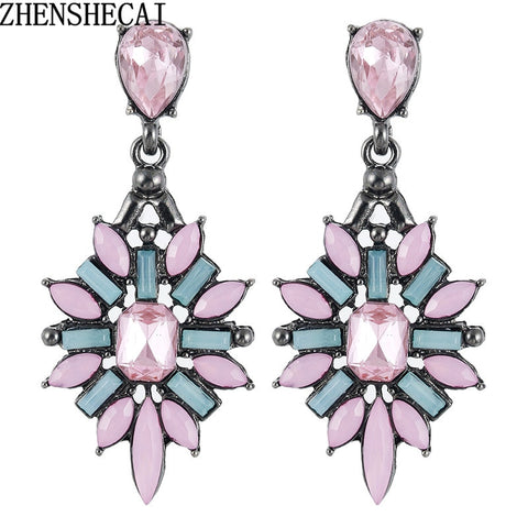 Crystal Gem Statement Earrings