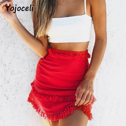 Sexy summer tassel skirt