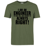 Men cotton t shirt 2018  I Am An Engineer