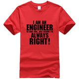 Men cotton t shirt 2018  I Am An Engineer