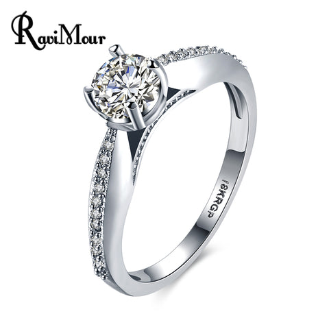 RAVIMOUR Big Crystal Women Rings