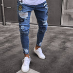 2 Style Men Ripped Skinny Biker Jeans