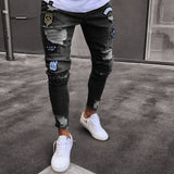 2 Style Men Ripped Skinny Biker Jeans