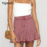 Cute striped skirt women