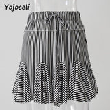 Cute striped skirt women