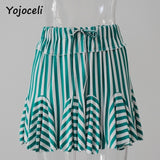 Cute striped skirt women