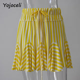 Cute striped skirt women