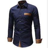 Casual Slim Solid Long Men Shirt