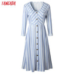 Tangada striped midi dress for women