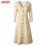 Tangada striped midi dress for women