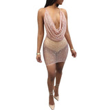 Liooil Halter Sequin Dress