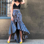 Streetwear big pendulum striped skirt