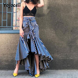 Streetwear big pendulum striped skirt