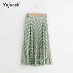 baby green dot print skirt