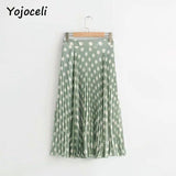 baby green dot print skirt