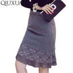 Spring Woolen Women Lace Skirts