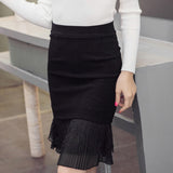 Spring Woolen Women Lace Skirts