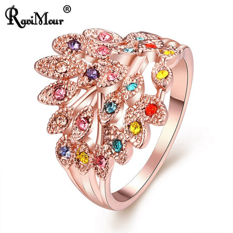 RAVIMOUR Peacock Anillos rings