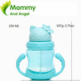 Cats 250ml Baby Feeding Straw Bottle