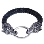 Men Stainless Steel Leather Bracelets